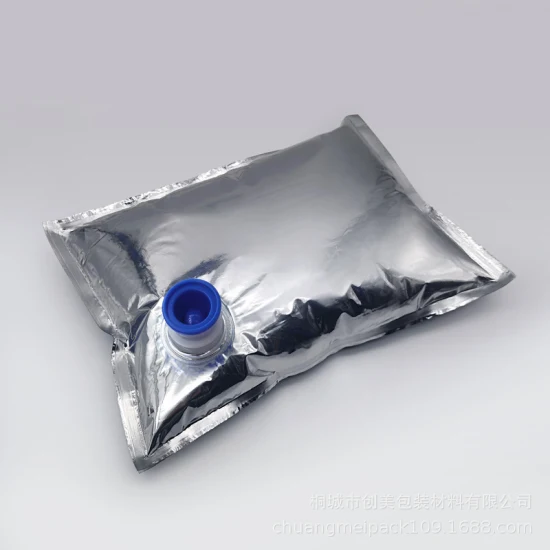 5L 10L 20L 220L Transparent/Aluminiumfolie Getränkeflüssigkeit Saft Wasser Weinspender Bag-in-Box Lätzchen Aseptischer Beutel mit Ventil